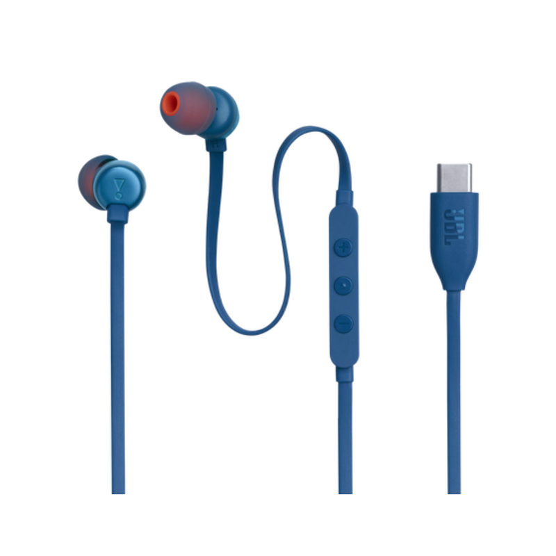 JBL Tune 310 Wired in-Ear Type C Headphones - Blue | T310CBLU