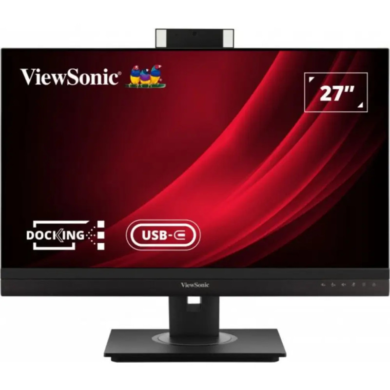 ViewSonic VG2756-2K 27″ QHD Webcam Docking Monitor with Built-in LED Fill Lights and Two-Way Noise-Reduction | VG2756V-2K