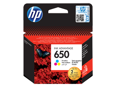 HP 650 Tri-color Original Ink Advantage Cartridge (CZ102AE)