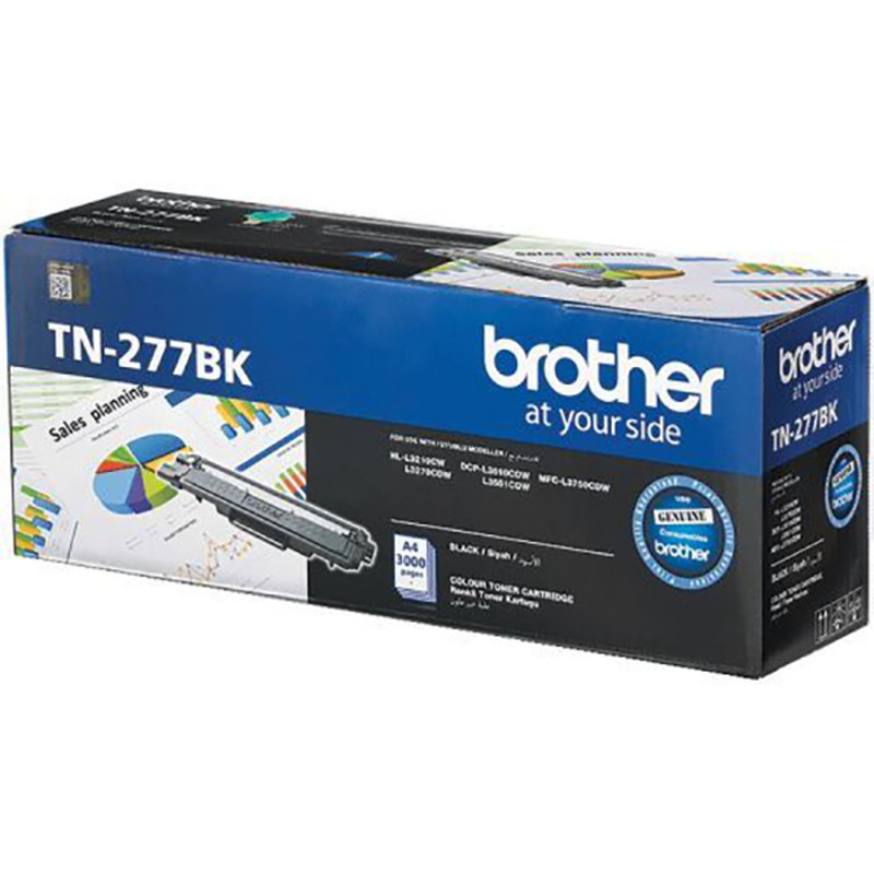 Brother 3,000 pages Black toner (DCP-L3510DW,DCP-L3551DW, MFC-L3750CDW) | TN-277BK