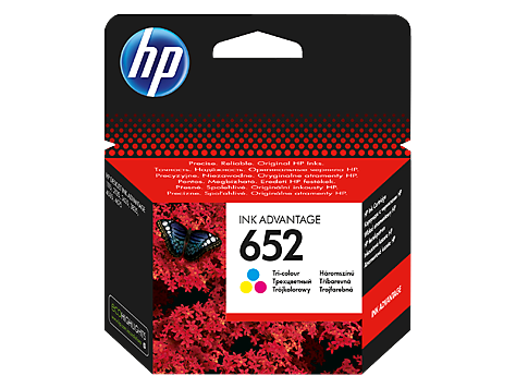 HP 652 Tri-color Original Ink Advantage Cartridge (F6V24AE)