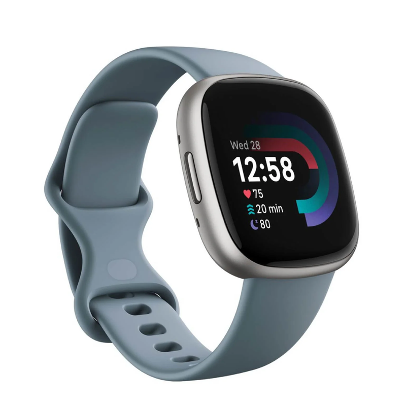 Fitbit Versa 4 Fitness Smartwatch - Blue/Platinum | FB523SRAG