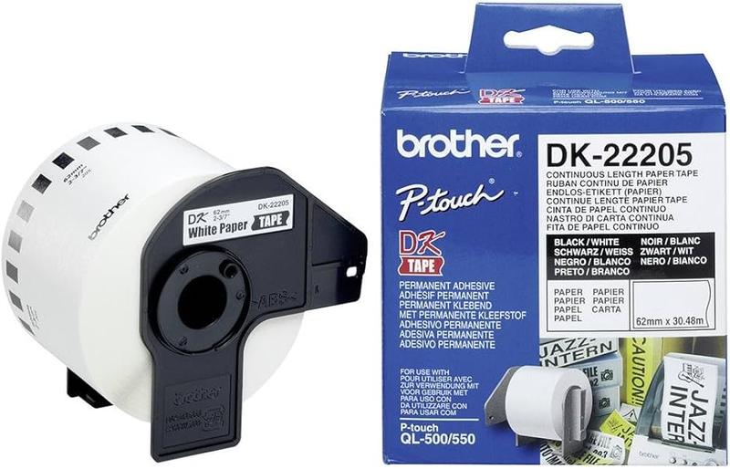 Brother DK22205 Label Roll (62 mm × 30 m) | DK-22205
