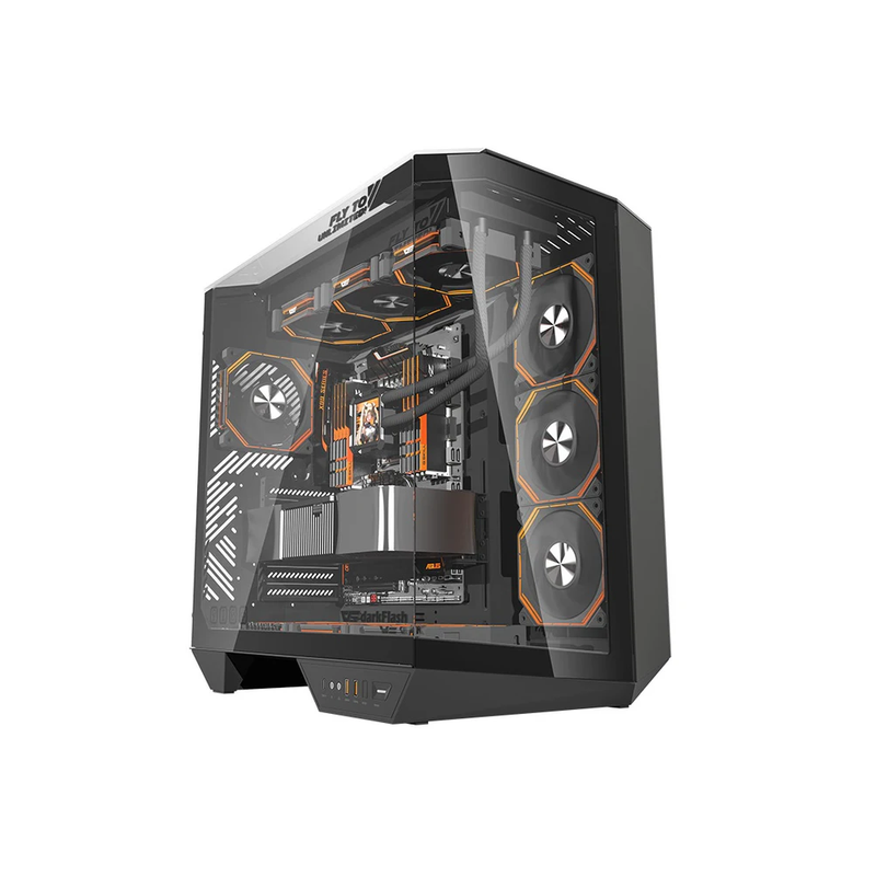 DarkFlash Dy470 PC Case With 4 ARGB Fans - Black | Dy470