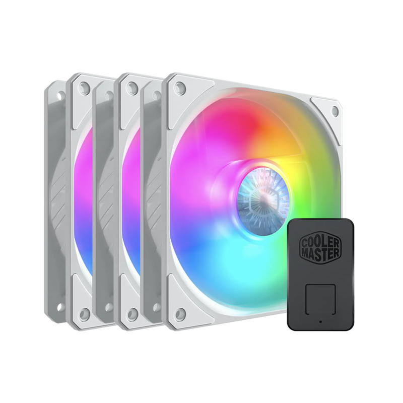 Cooler Master Sickleflow 120 V2 ARGB White Edition Fan (3-Pack) | MFX-B2DW-183PA-R1
