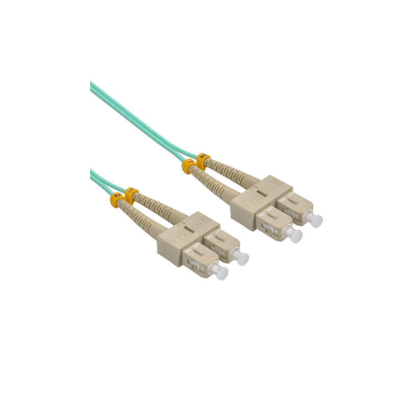 Eussonet Multimode OM4 ( SC/UPC-SC/UPC) Duplex Fiber Patch Cord - 1 Meter | EU-OM4SC-1M-404