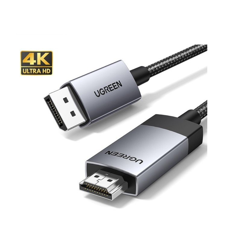 UGREEN Display Port Male To HDMI Male 4K Cable - 2M | 15774