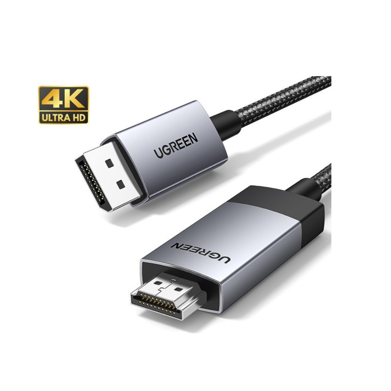 UGREEN 16K Display Port 2.1 Male to Male Braided Cable, Stable & ULTRA-Fast connection - 2M | 15384