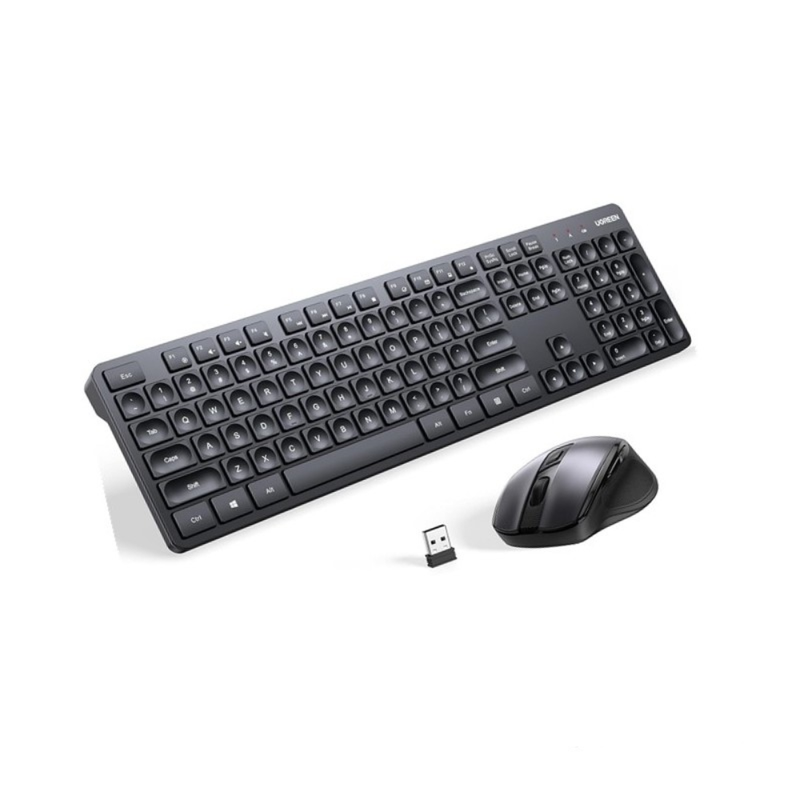 UGREEN PRO 2.4Ghz Wireless Combo, Silent Eng/Arabic Keyboard & Mouse, Comfortable Design, Premium Material - Wireless | 45248