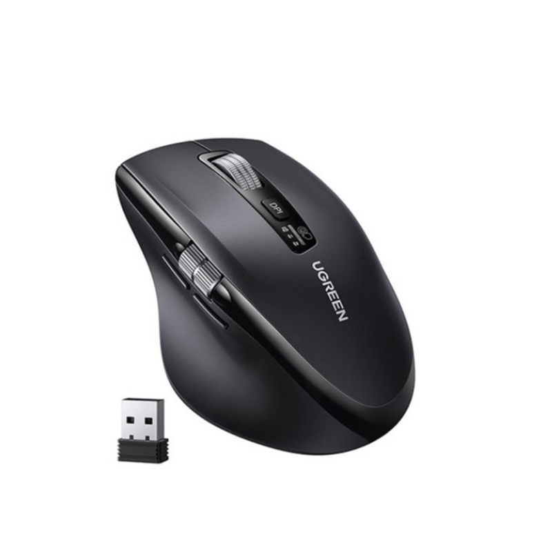 UGREEN M751 Bluetooth & Silent Wireless Mouse — Multi-Mode 5000DPI with Side Thumb Wheel | 45792