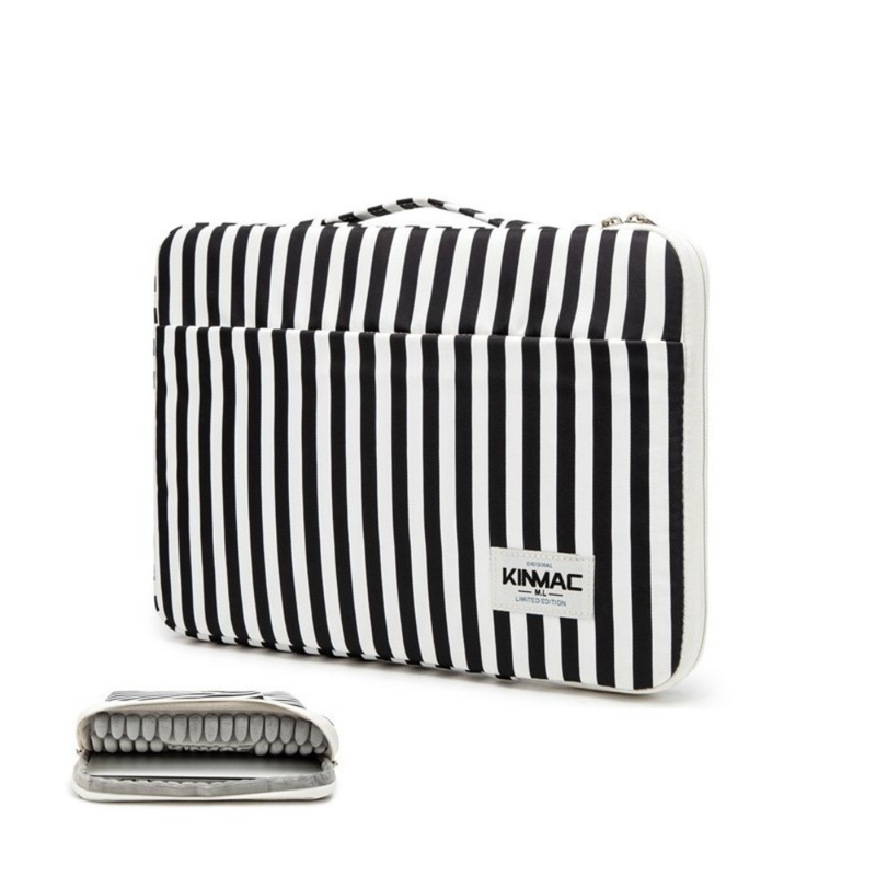 Kinmac Vertical Design Sleeve - Black Stripe - 13-14 Inch | KMS406