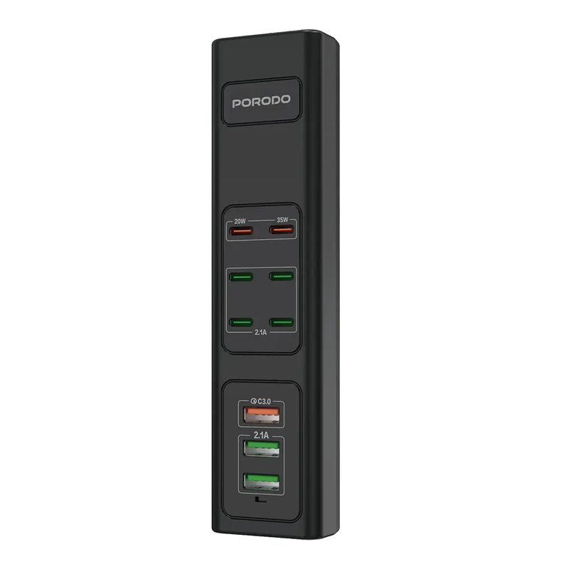 Porodo 85W Multi-Port USB Charging HUB | PD-FWCH031-BK