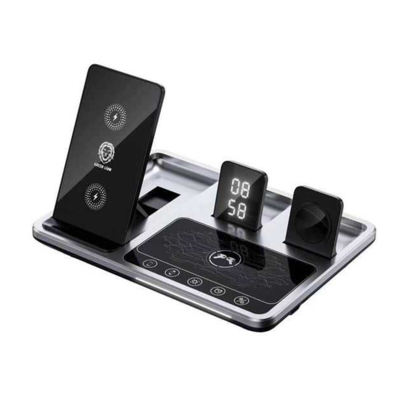Green Lion 4 in 1 15W Wireless Charging Station | GN4IN1WCSGY
