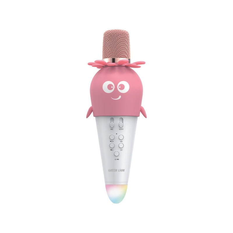 Green Lion Kids Karaoke Mic - Pink | GNKIDKARMICPK