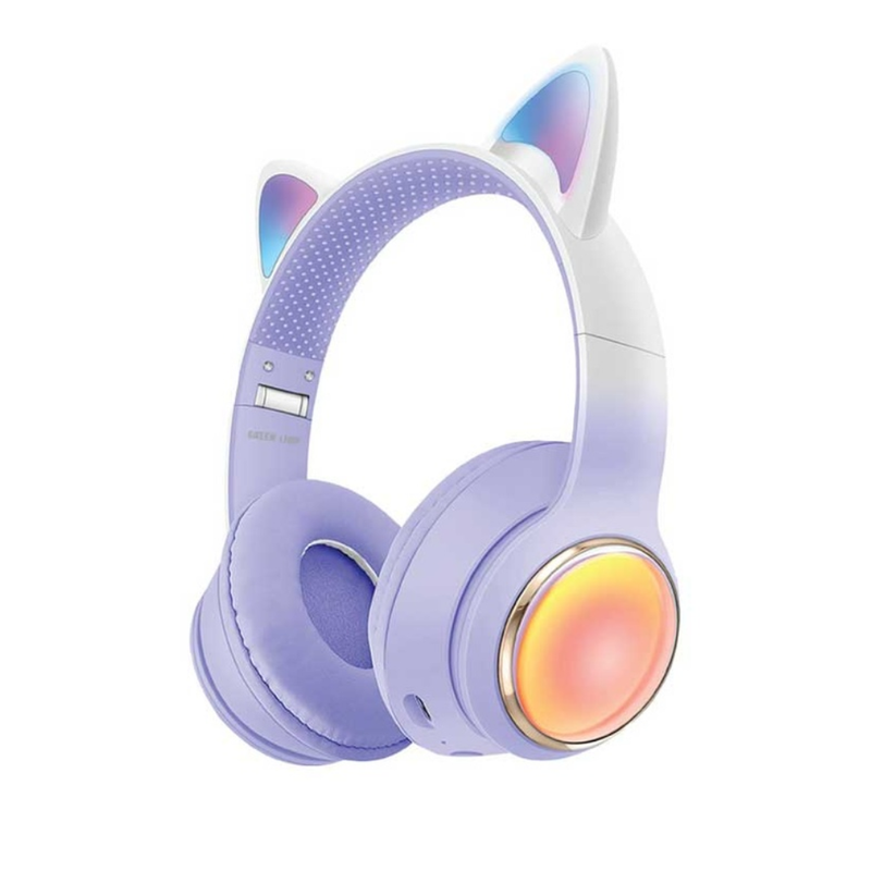 Green Lion GL-400 Kids Wireless Head Phone - Purple | GNK400HPPL