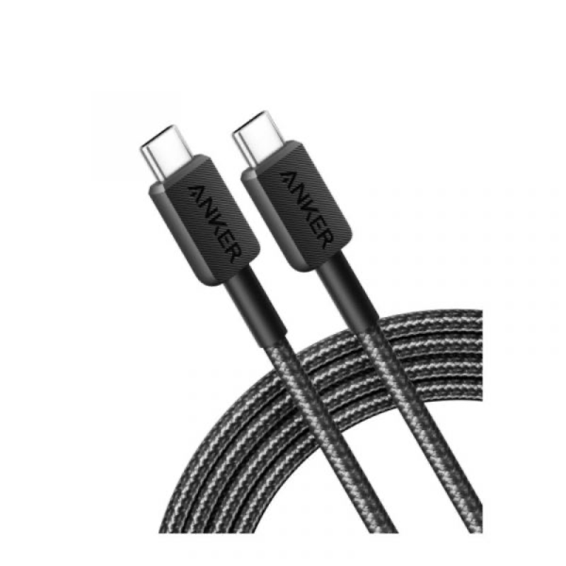 Anker 322 USB-C to USB-C Cable - Braided 3ft, Black | A81F5H11