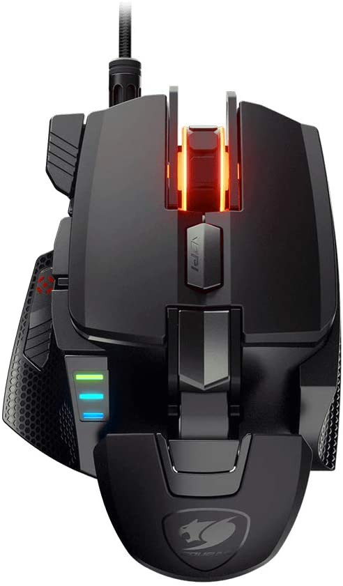Cougar 700M EVO 16000 DPI Optical Gaming Mouse (Sensor: Pixart PMW3389) with Adjustable Palm Rest, Weights and 8 Fully Configurable Buttons | 700M EVO