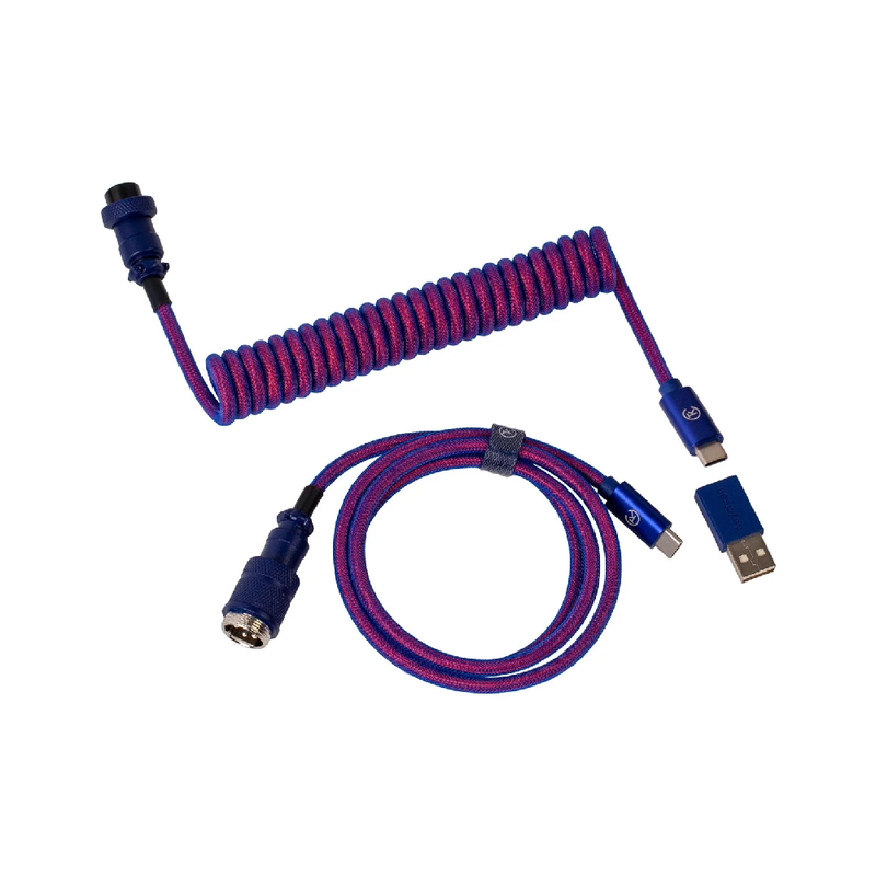 Keychron Coiled Aviator Cable - Type C/A-C - Purple | CAB-1