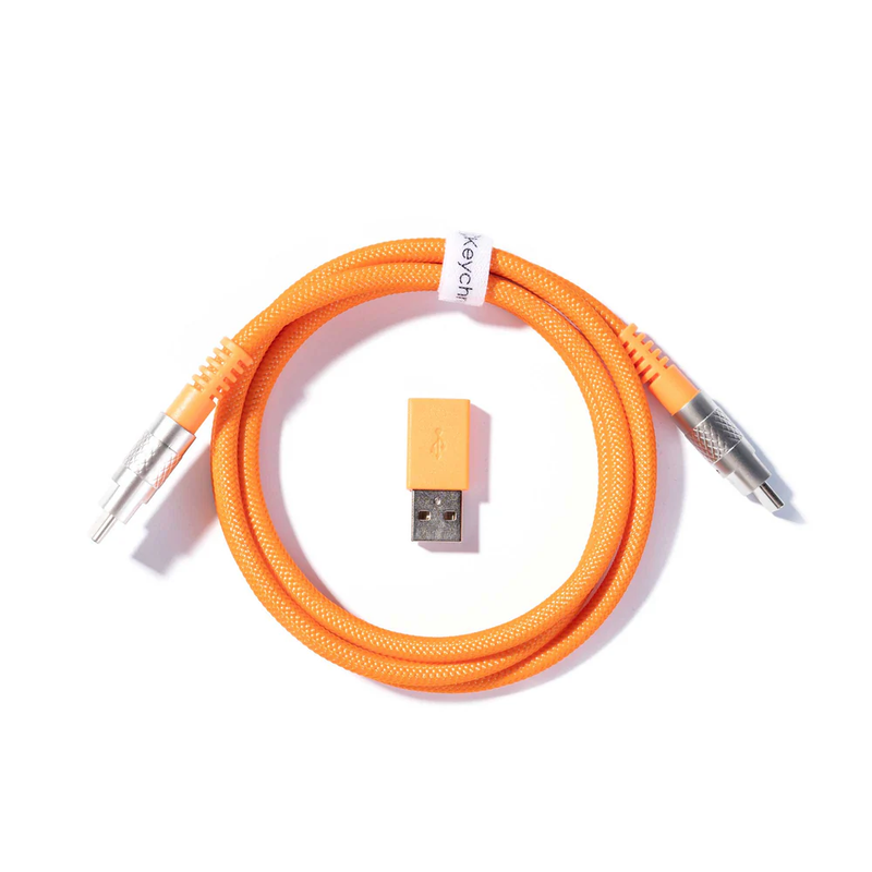 Keychron Double-Sleeved Geek Cable - Type C/A-C - Orange | CAB-22
