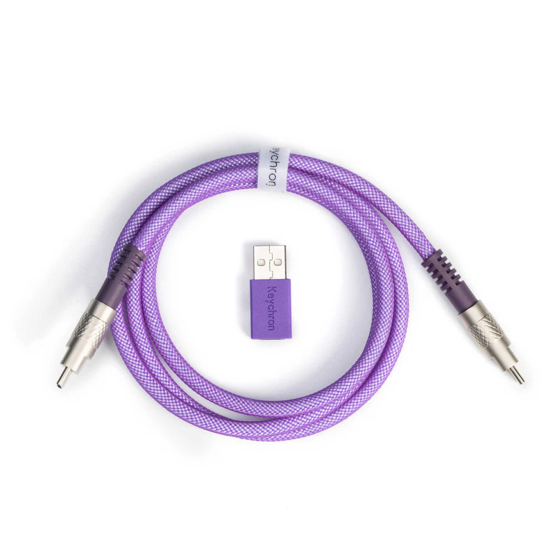 Keychron Double-Sleeved Geek Cable - Type C/A-C - Purple | CAB-23