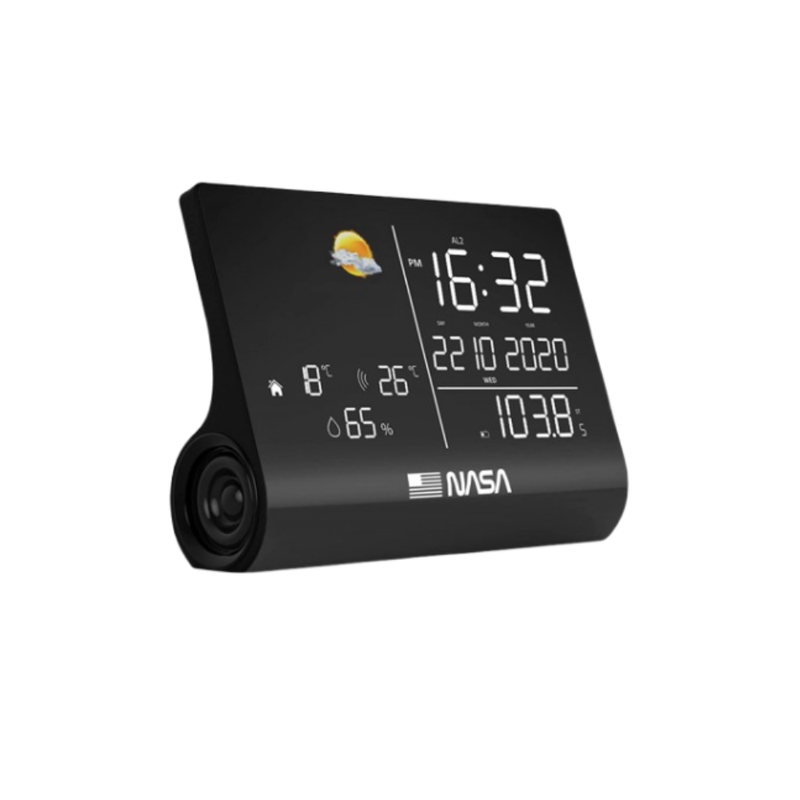 NASA Weather Station with Bluetooth Speaker - Black | WSP1300BK