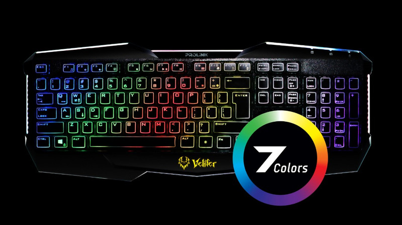 PROLINK Velifer Series - Usb Illuminated Full-size Wired Gaming Keyboard | PKGM9101