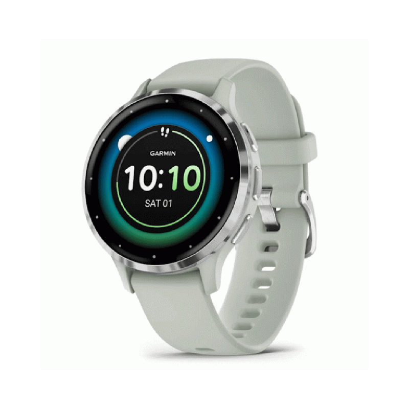 Garmin Venu 3S Health Fitness GPS Smartwatch - Gold Stainless Steel Bezel with Sage Gray | 010-02785-01