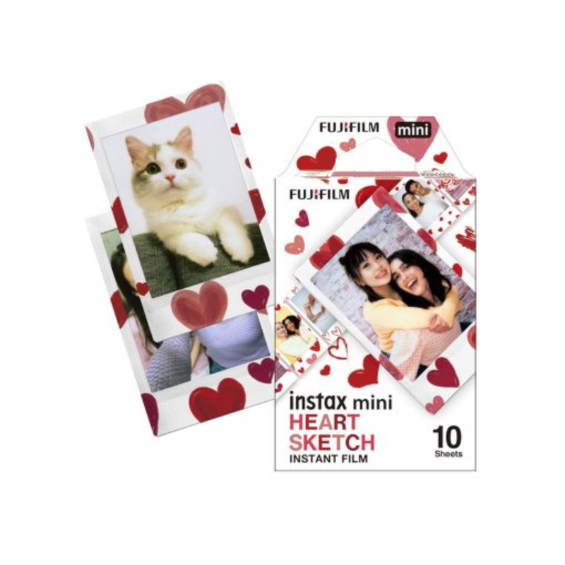 Fujifilm Instax Mini Heart Sketch Film – (pack of 10) | FUJFMINSTAXMINI1PKHSKETCH