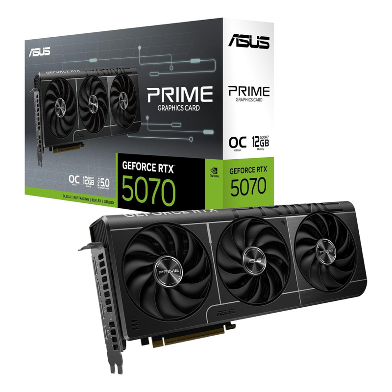 ASUS PRIME GeForce RTX 5070 12GB GDDR7 OC Edition GPU | 90YV0M10-M0NA00