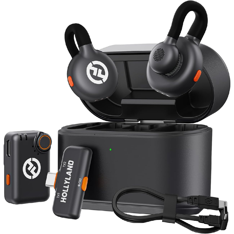 Hollyland LARK M2S Combo 2-Person Wireless Microphone System for Cameras and Mobile Devices