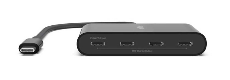 Belkin USB-C to 4-Port USB-C Hub – Black | AVC018BTBK