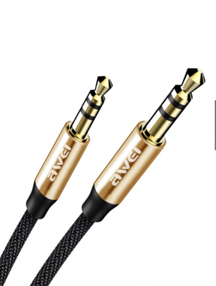 AWEI Audio Cable 1M 3.0MM Black | AUX-001-BLACK