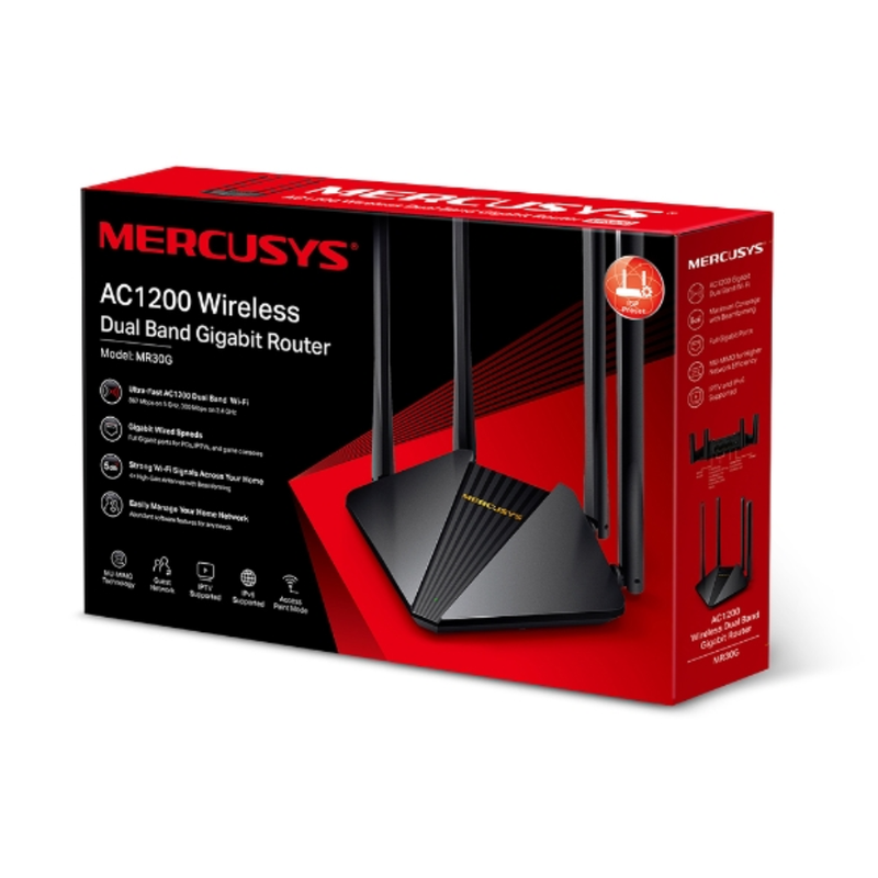 Mercusys AC1200 Wireless Dual Band Gigabit Router | MR30G