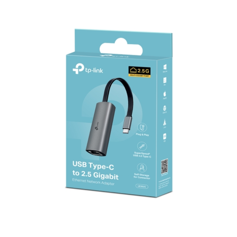 TP-Link USB Type-C to 2.5 Gigabit Ethernet Network Adapter | UE302C