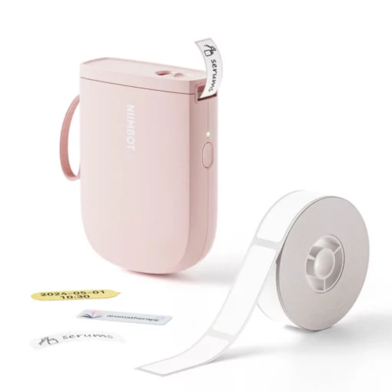 NIIMBOT D11 Label Maker Machine Thermal Printer with Tape, Pink