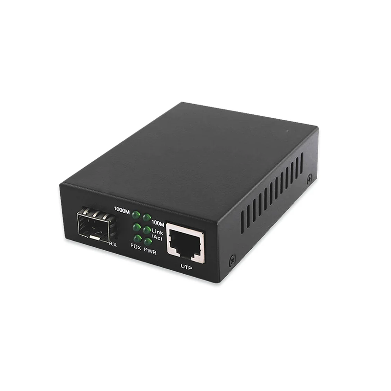 EussoNet Fiber Media Converter Gigabit with 1 Empty SFP Slot | EU-1000SFP-GE