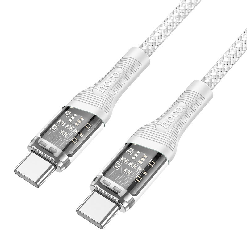 Hoco 20W Transparent Braided USB-C to Lightning Cable | U111