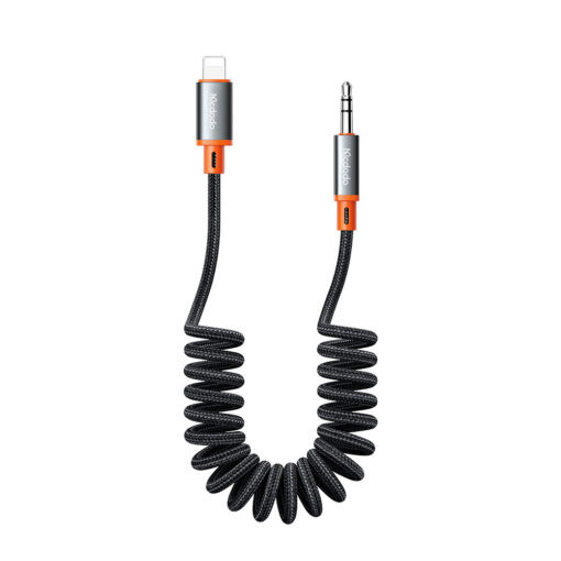 Mcdodo Lightning to 3.5mm Coiled Audio Cable 1.8m – Castle Series | CA-0890