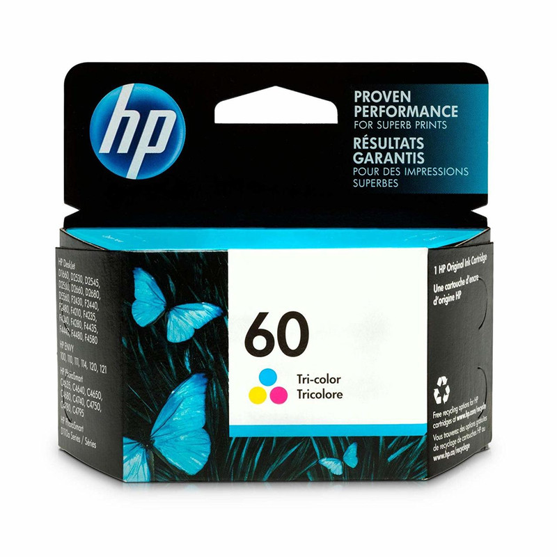 HP 60 Tri-color Original Ink Cartridge (CC643WN)