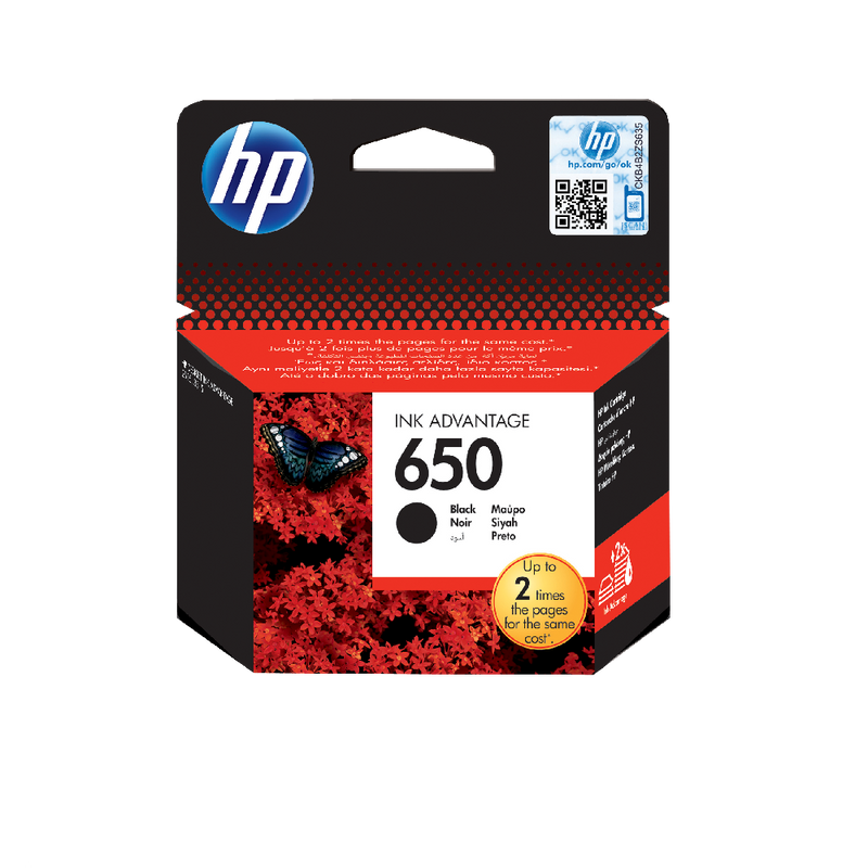 HP 650 Black Ink Cartridge | CZ101AK