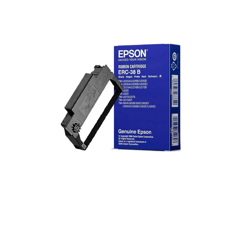 Epson ERC-38B Fabric Ribbon for Use with Epson - Black |ERC-38B