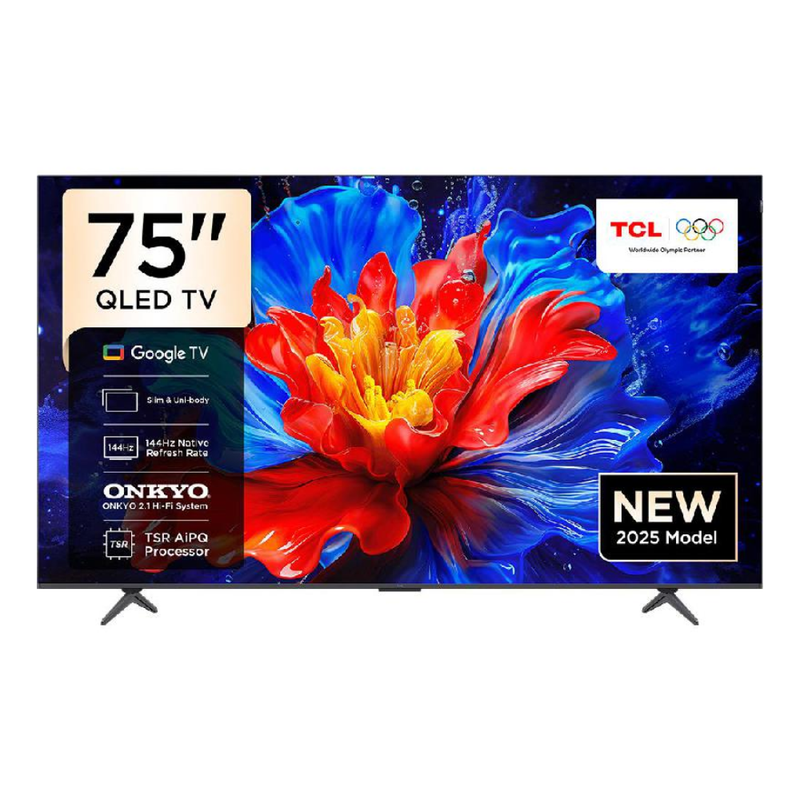 TCL 75" QLED UHD 144Hz Native Google Tv | 75P8K