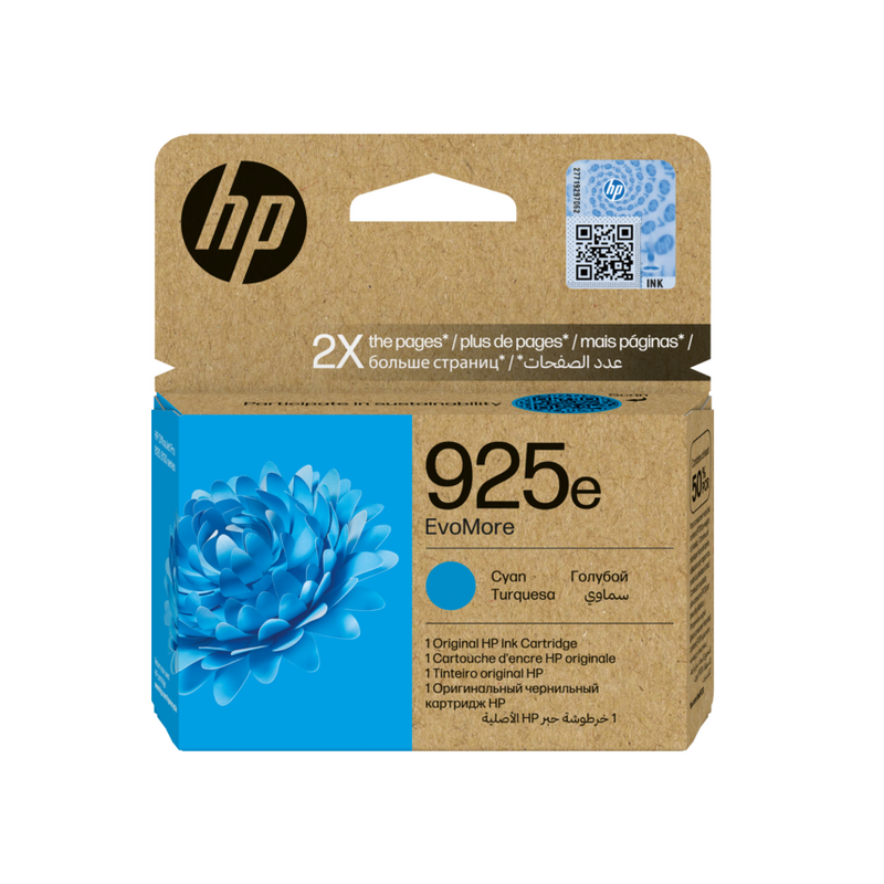 HP 925e EvoMore Cyan Original Ink Cartridge | 4K0W0PE