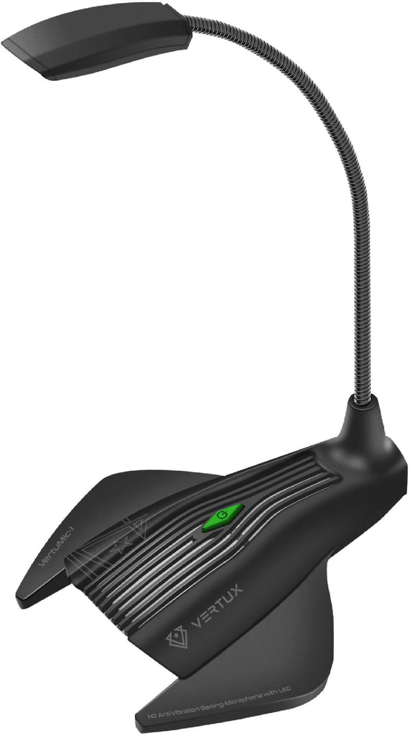 Vertux VERTUMIC-1 Gaming Microphone with LED HD & Anti-Vibration - Black | VERTUMIC-1