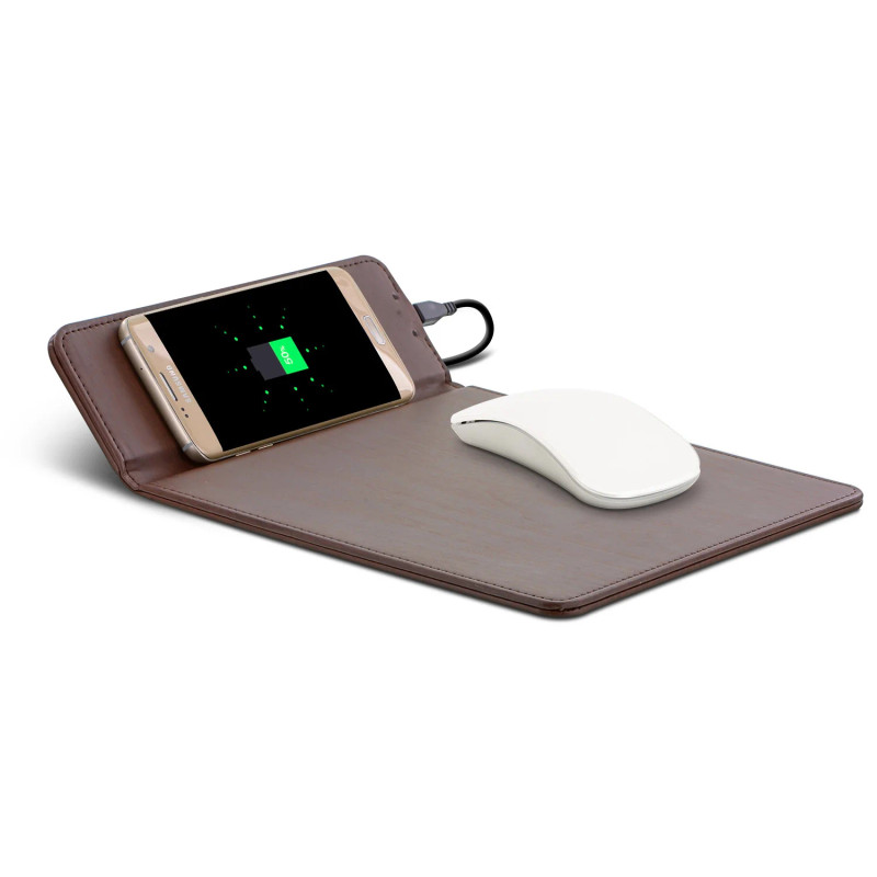 Promate Qi Wireless Charging Pad with Mouse Pad | AURAPAD-2