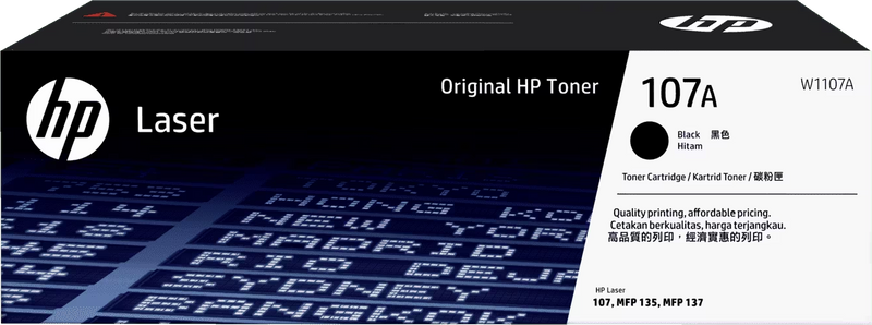 HP 107A Original Laser Toner Cartridge - Black | W1107A