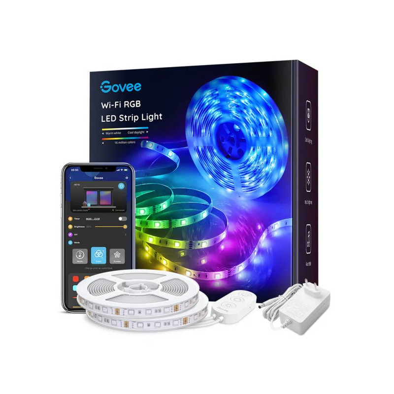 Govee RGB Smart Wi-Fi + Bluetooth LED Strip Lights (10M) Energy Class A | H6110