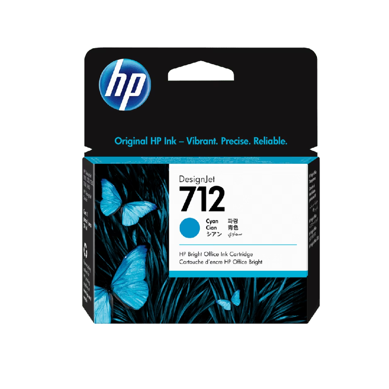 HP 712 29ml DesignJet Original Ink Cartridge - Cyan | 3ED67A