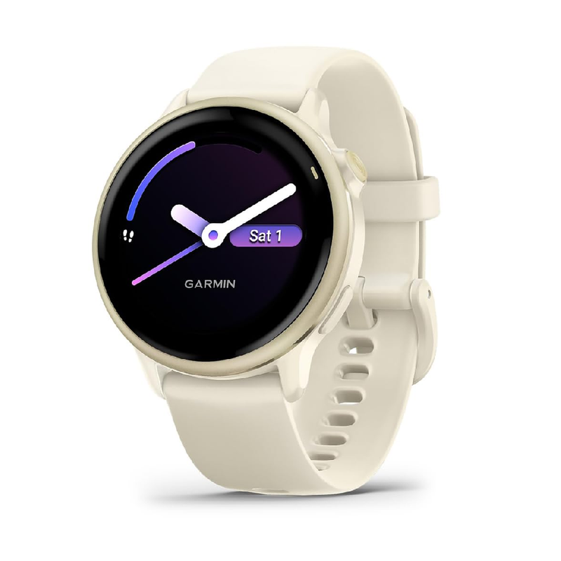 Garmin Vivoactive 6 Smartwatch - Lunar Gold with Bone Band | 010-02985-01