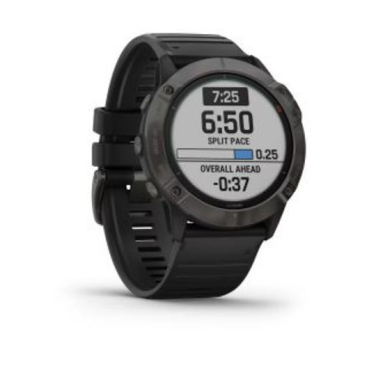Garmin Fenix 6X Pro Solar - Titanium Carbon Grey DLC with Black Band | 010-02157-21X